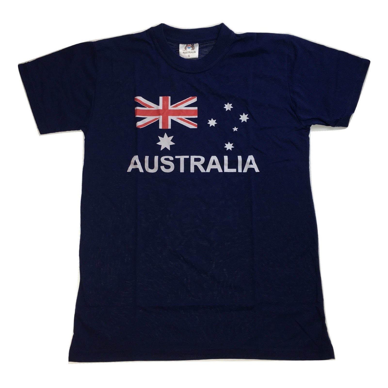 Adult AUSTRALIAN T Shirt Australia Day 100% COTTON Souvenir Tee Top Flag - Blue-0