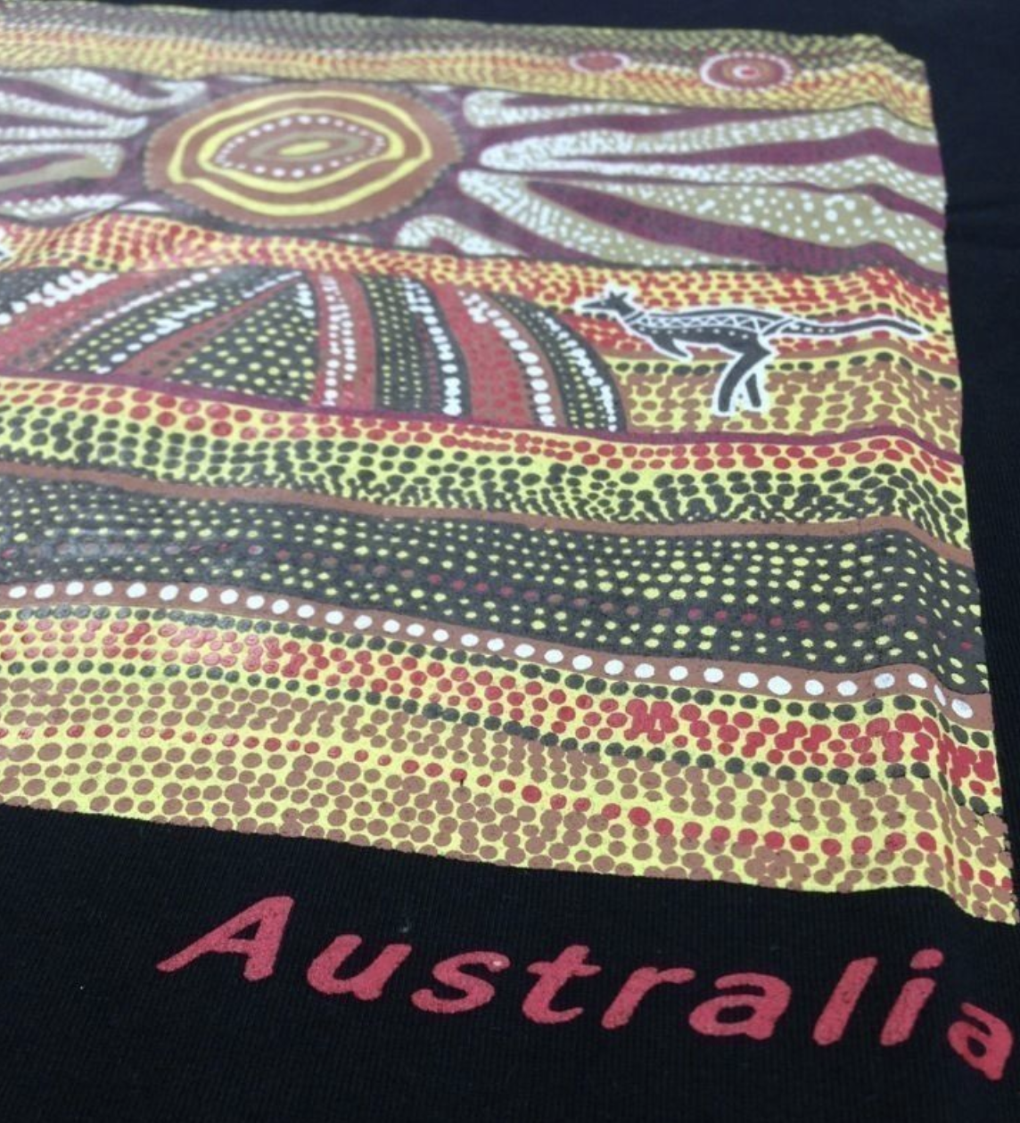Mens Australia T Shirt Aboriginal Art 100% Cotton Souvenir Indigenous Tee-4