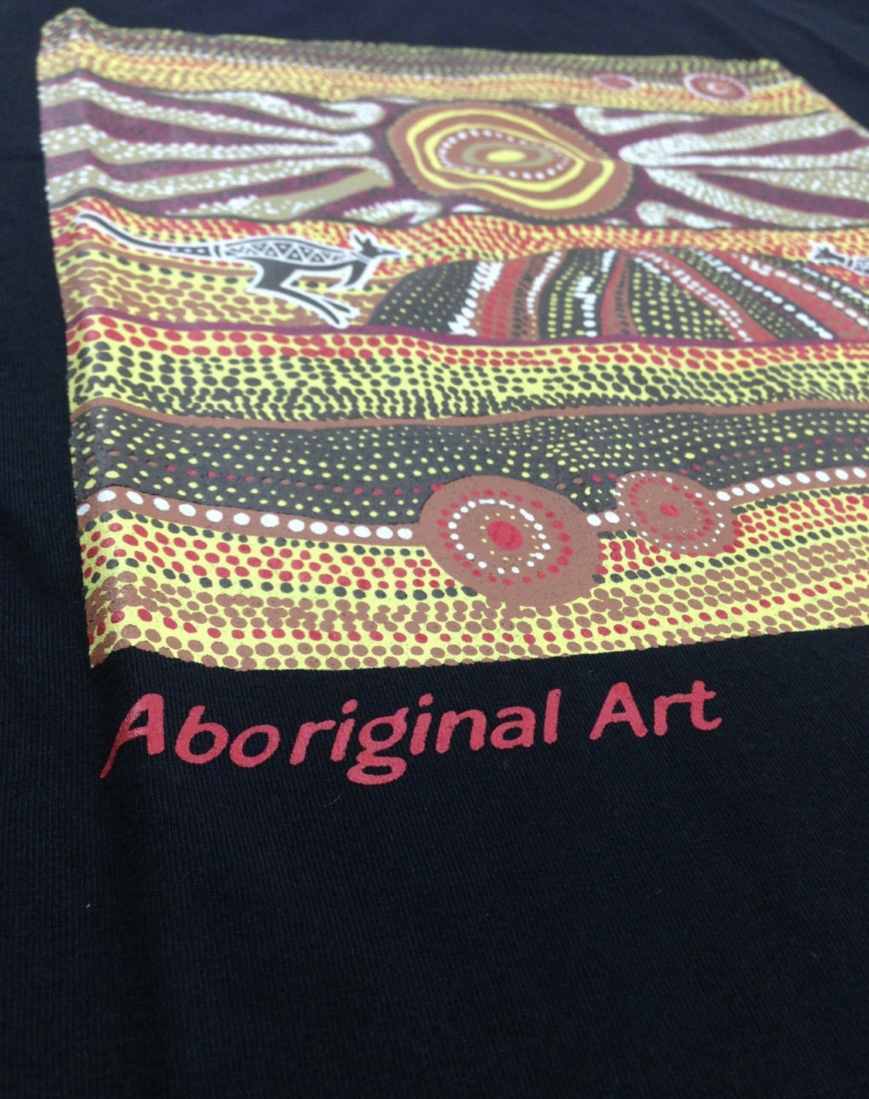 Mens Australia T Shirt Aboriginal Art 100% Cotton Souvenir Indigenous Tee-3
