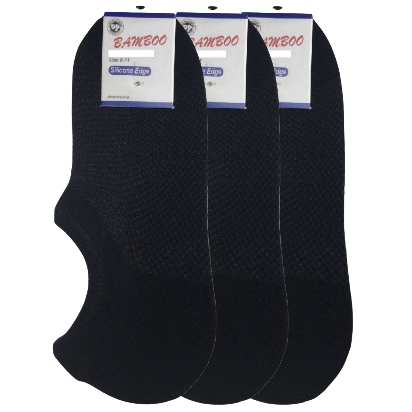 3x Pairs No Show Bamboo Socks Non-Slip Heel Grip Low Cut Invisible Footlet New-9