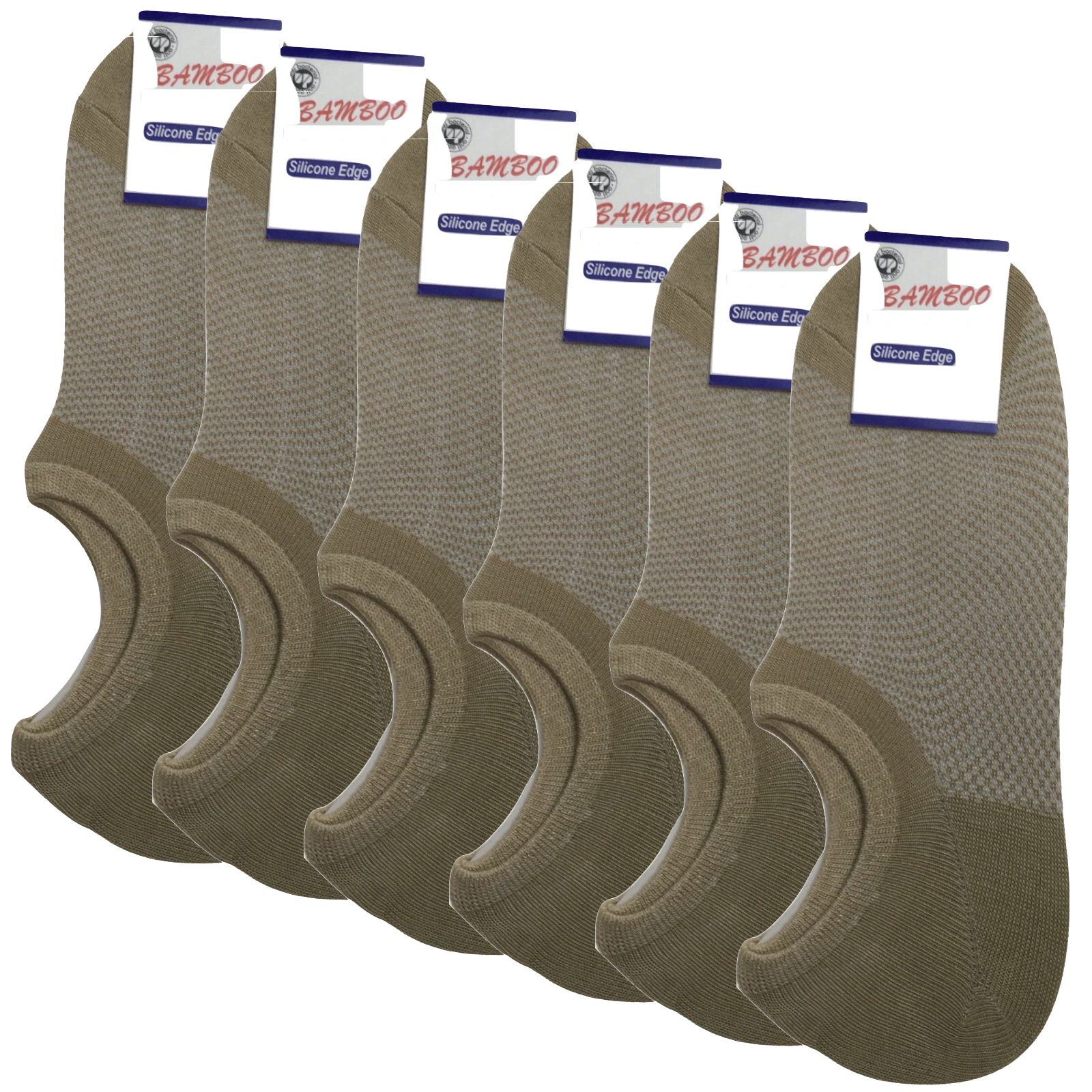6x Pairs No Show Bamboo Socks Non-Slip Heel Grip Low Cut Invisible Footlet New-5