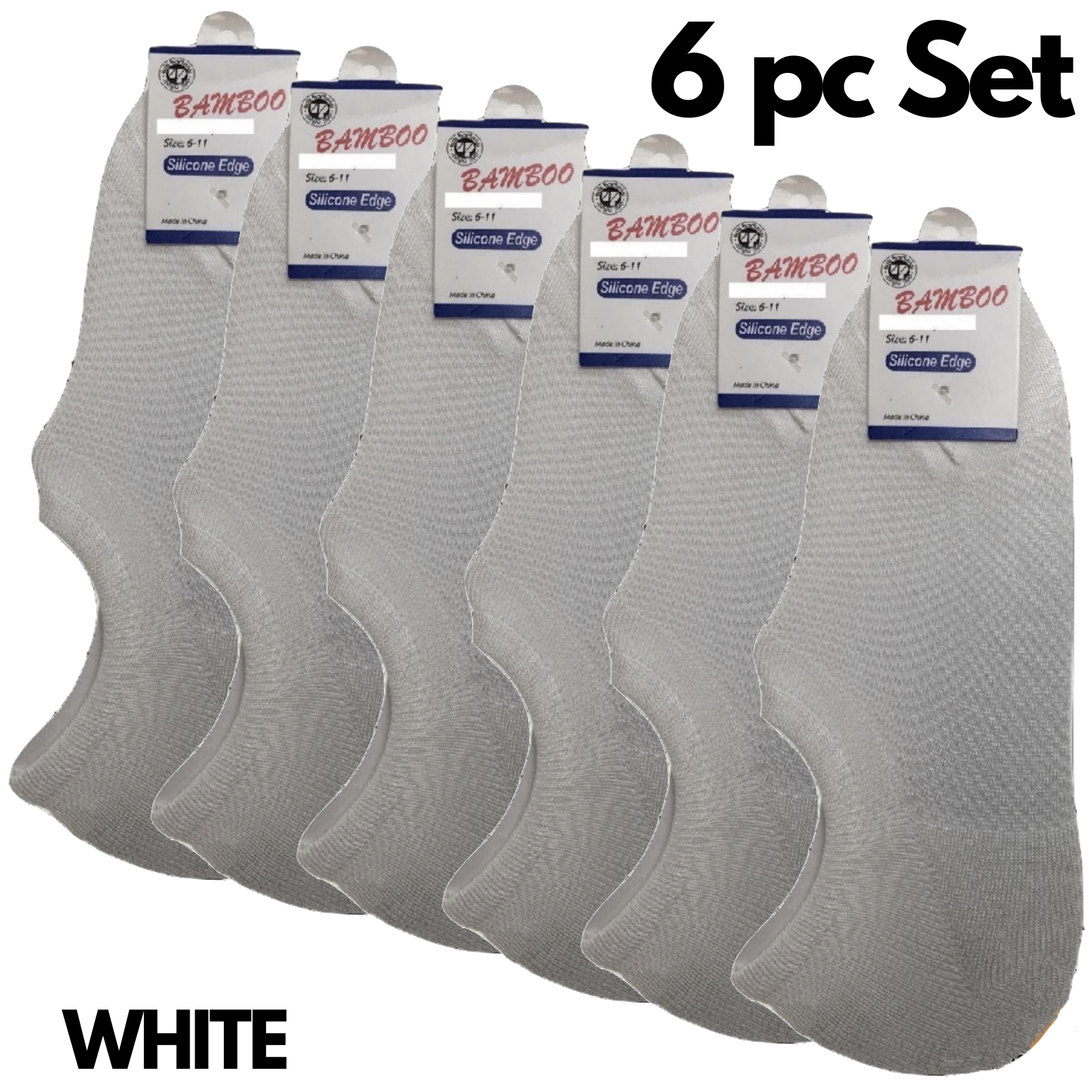 6x Pairs No Show Bamboo Socks Non-Slip Heel Grip Low Cut Invisible Footlet New-3