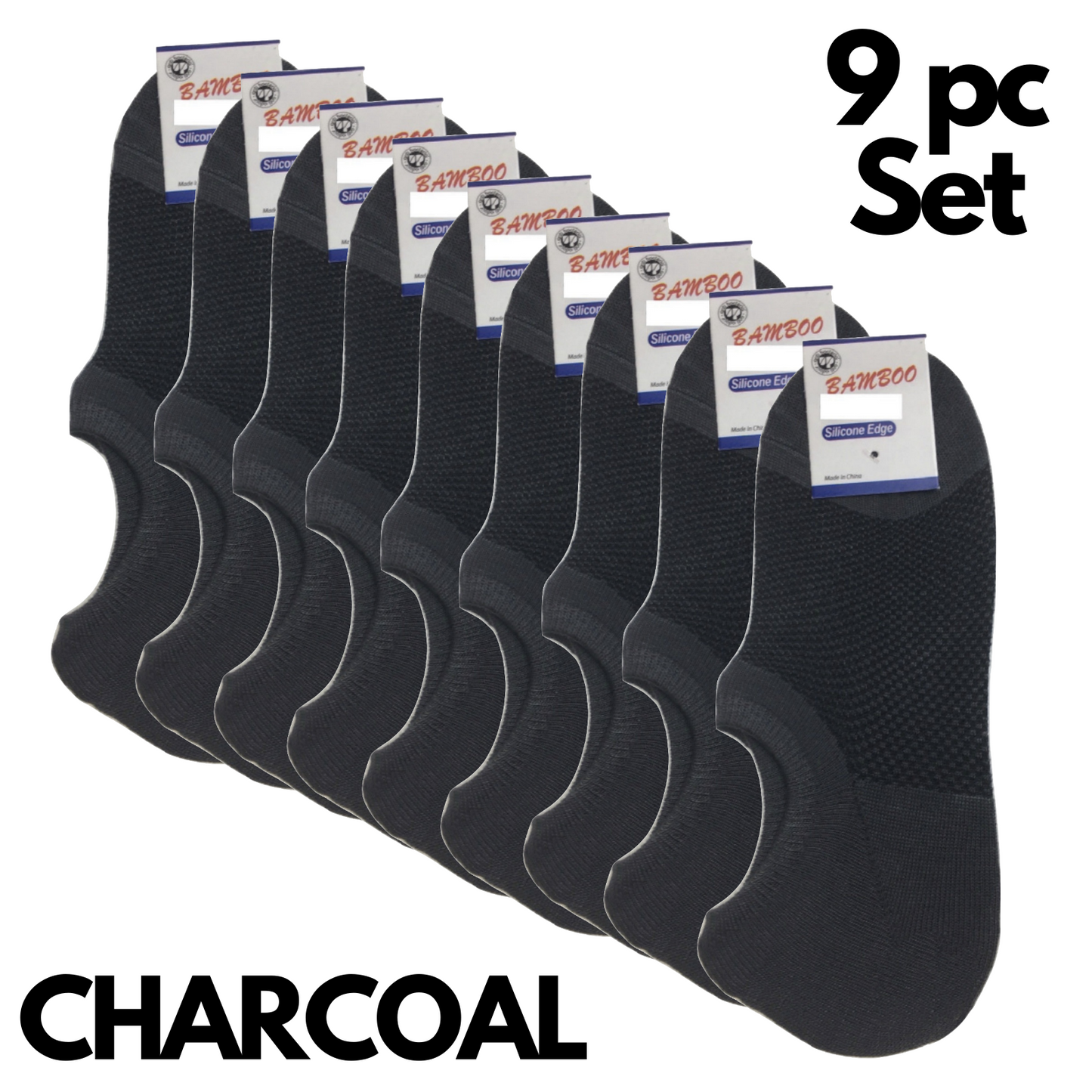 9x Pairs No Show Bamboo Socks Non-Slip Heel Grip Low Cut Invisible Footlet New-2