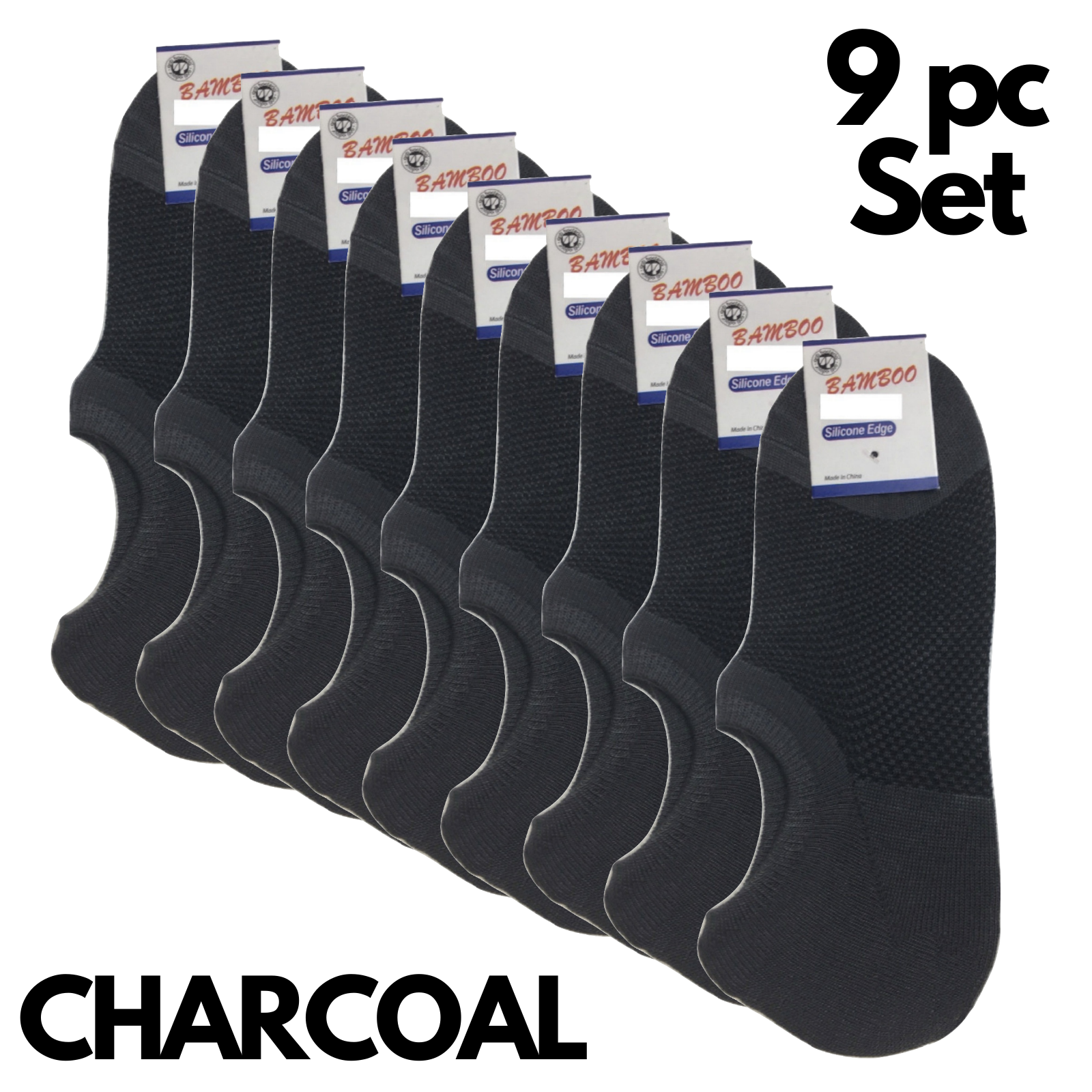 9x Pairs No Show Bamboo Socks Non-Slip Heel Grip Low Cut Invisible Footlet New-2