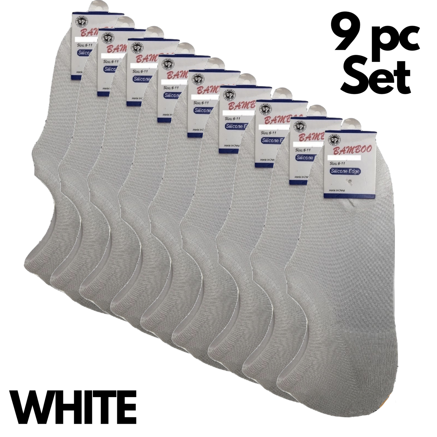 9x Pairs No Show Bamboo Socks Non-Slip Heel Grip Low Cut Invisible Footlet New-3