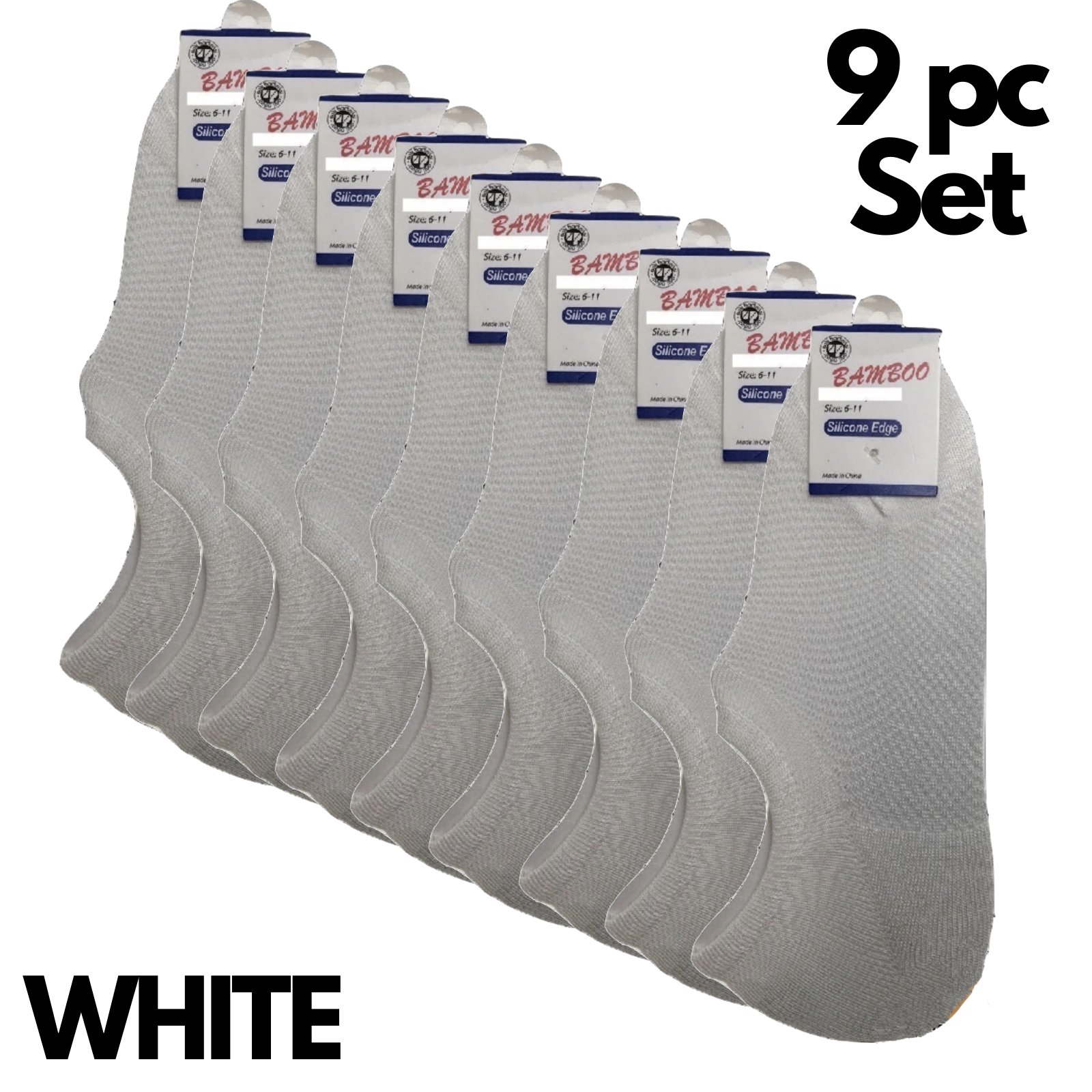 9x Pairs No Show Bamboo Socks Non-Slip Heel Grip Low Cut Invisible Footlet New-3