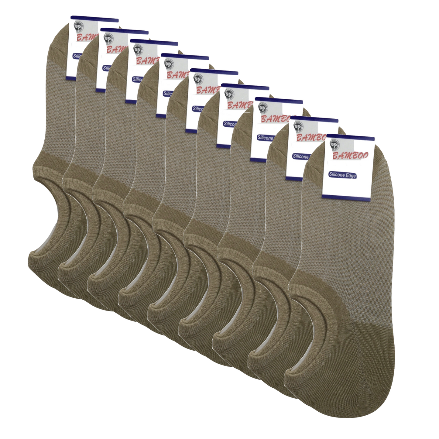 9x Pairs No Show Bamboo Socks Non-Slip Heel Grip Low Cut Invisible Footlet New-5