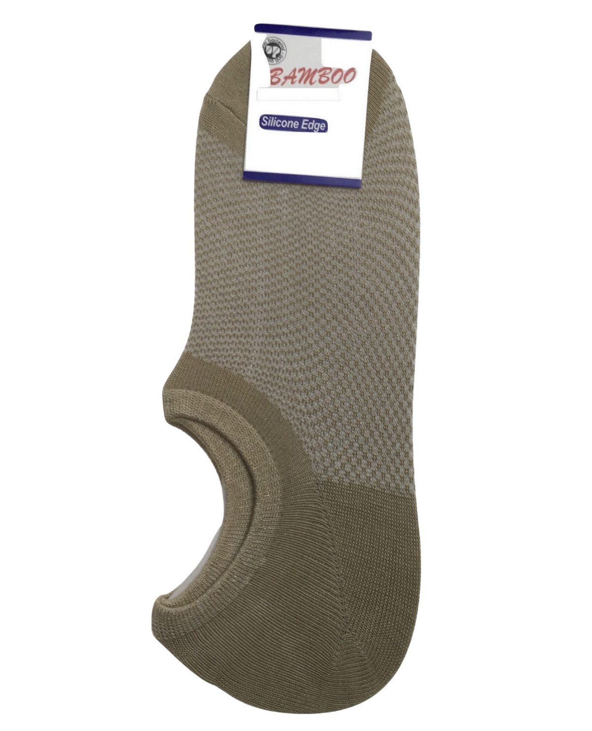 1 Pair NO SHOW BAMBOO SOCKS Non Slip Heel Grip Low Cut Invisible Footlet - Beige