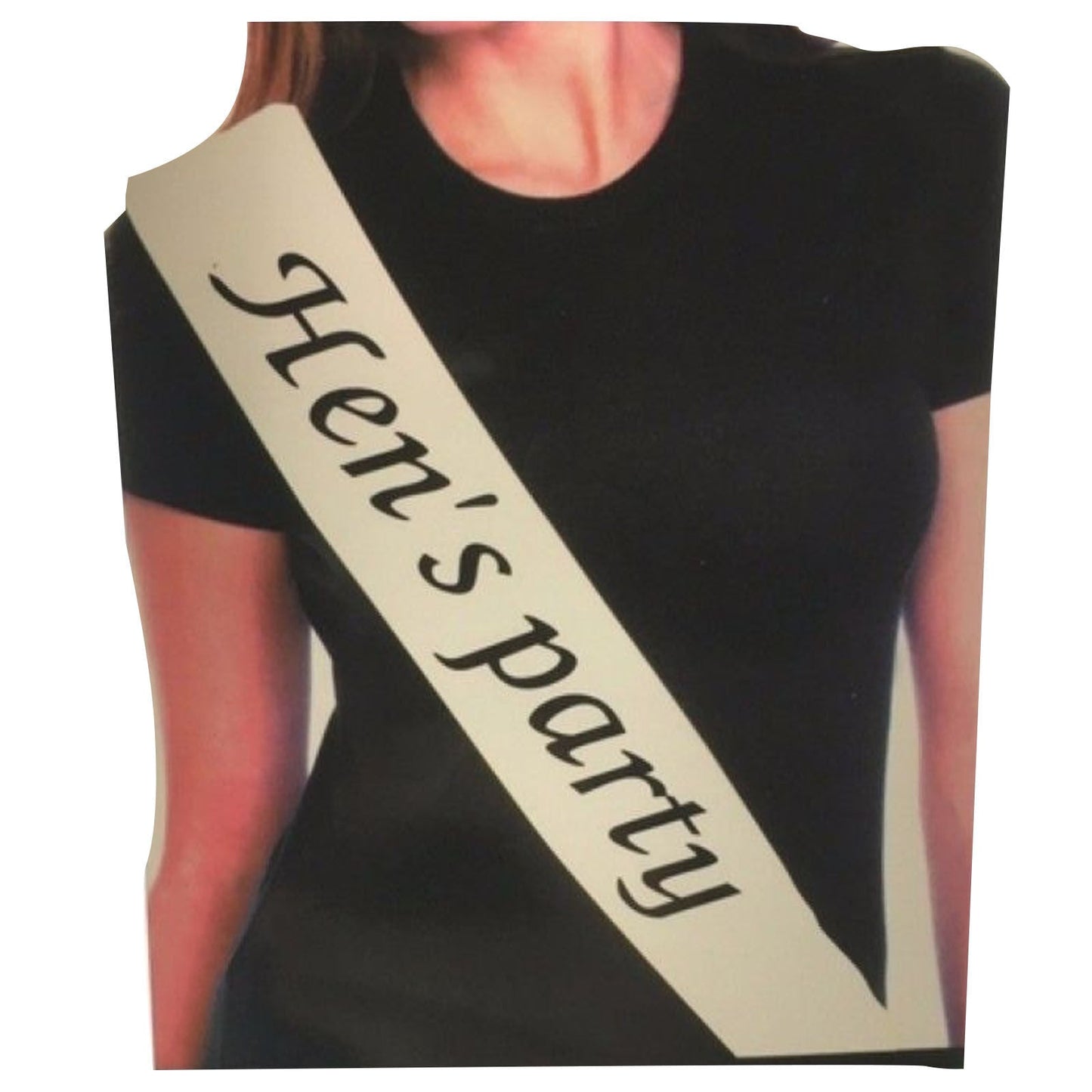Party Sash Bride Birthday Hen Night Girls Womens Celebration Sash - White