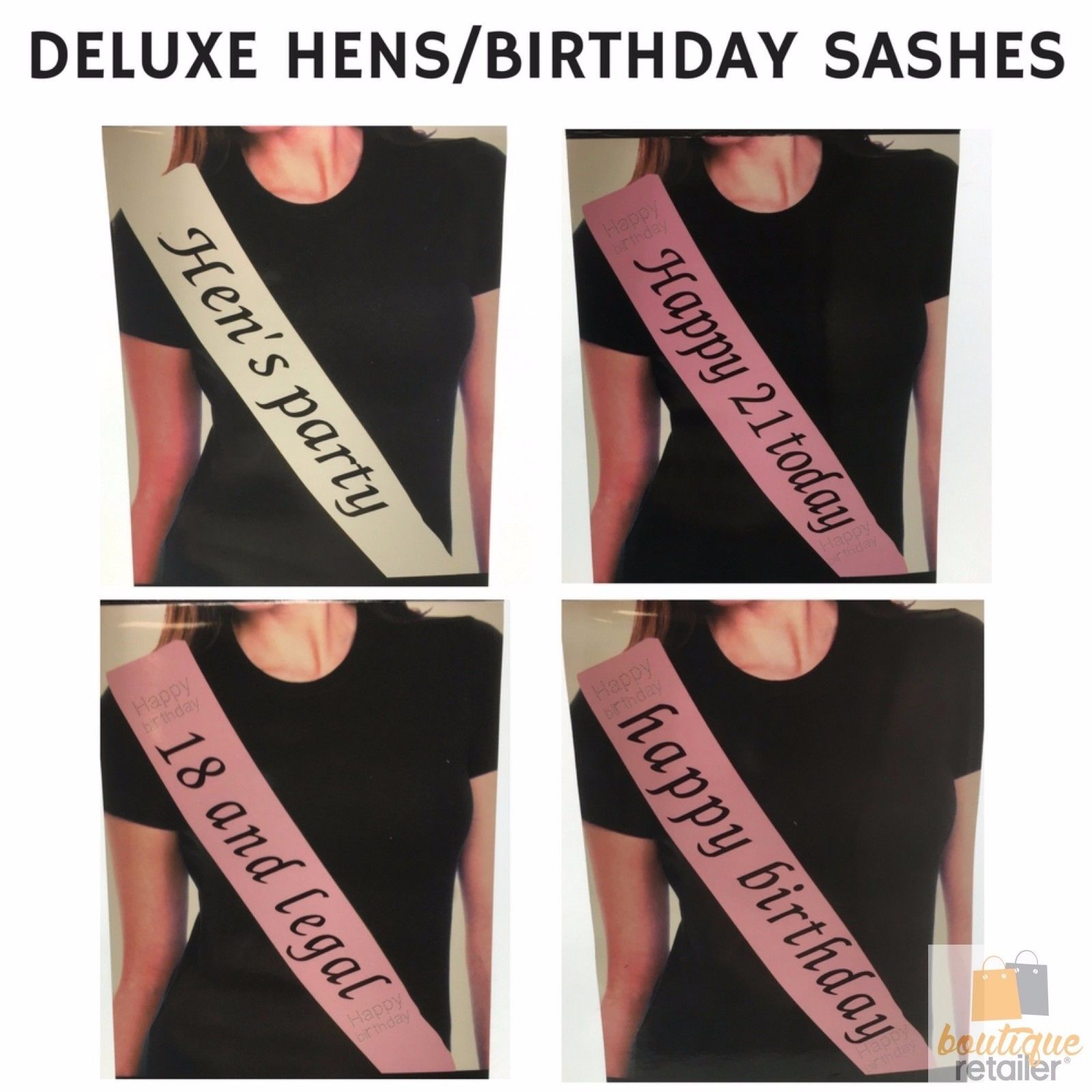 Hen's Night Bridal Sash Bride Happy Birthday 18th 21st Party Night Girls-1
