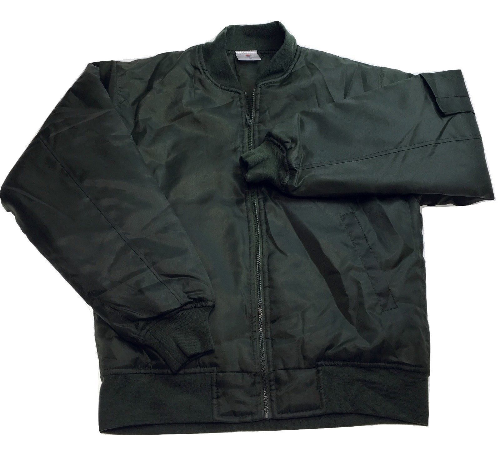 Plus Size Quilted Jacket Zip Up Classic Padded Flight Flying Winter Big & Tall - Bottle Green-13