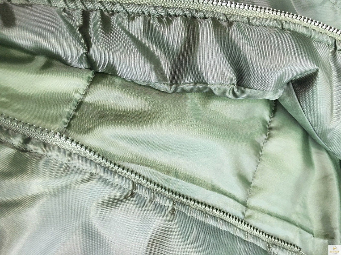 Plus Size Quilted Jacket Zip Up Classic Padded Flight Flying Winter Big & Tall - Bottle Green-5