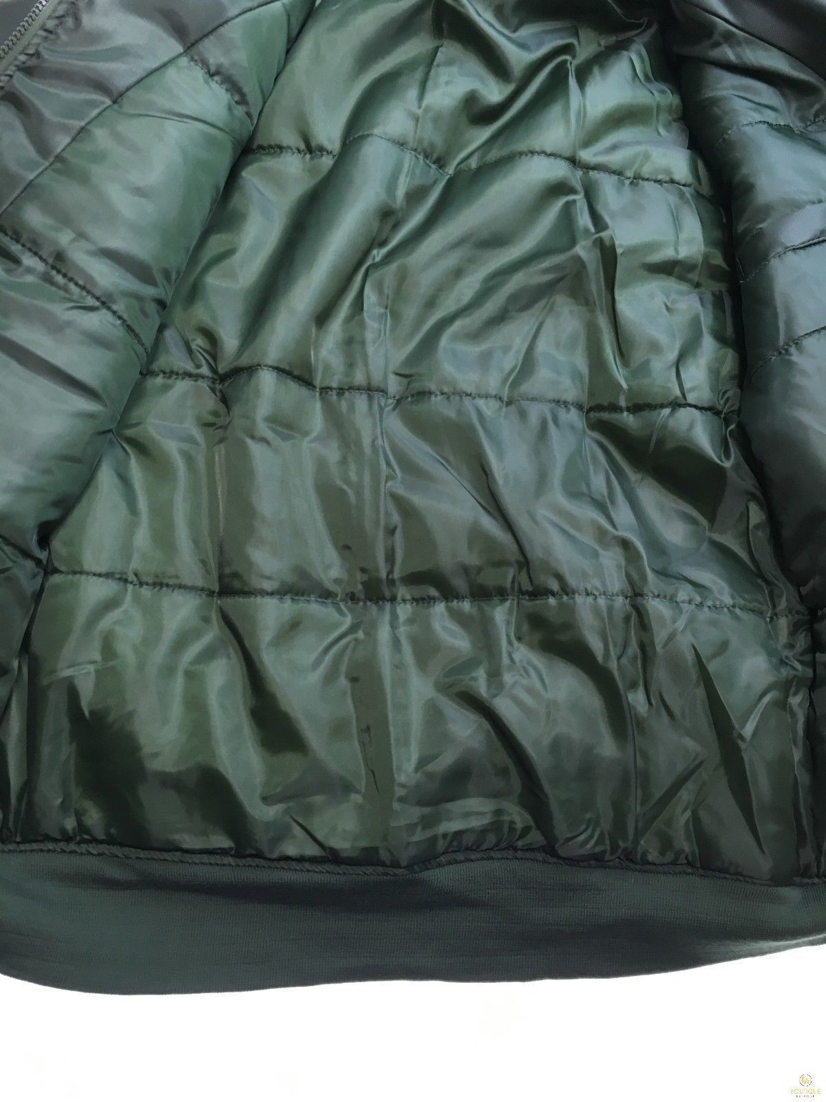 Plus Size Quilted Jacket Zip Up Classic Padded Flight Flying Winter Big & Tall - Bottle Green-3