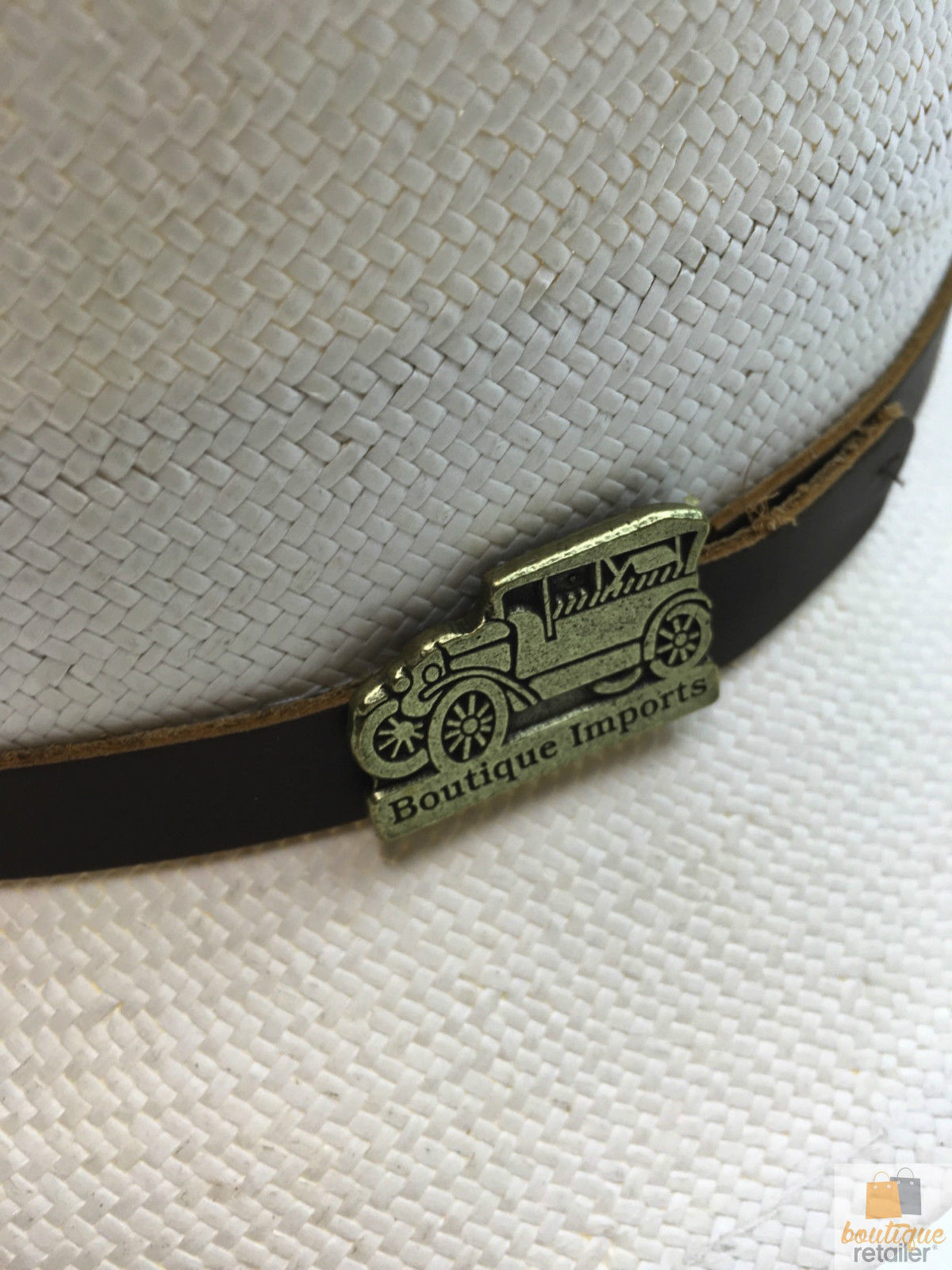 Premium STRAW HAT Panama Trilby Fedora Feather Sun Beach Brim Cap USA Made BR005-2