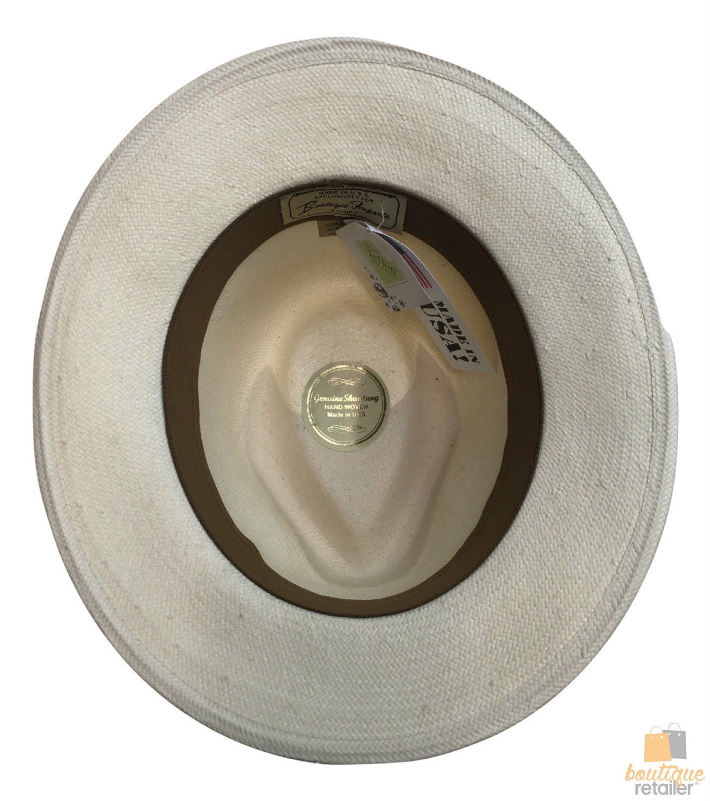 Premium STRAW HAT Panama Trilby Fedora Feather Sun Beach Brim Cap USA Made BR005-4