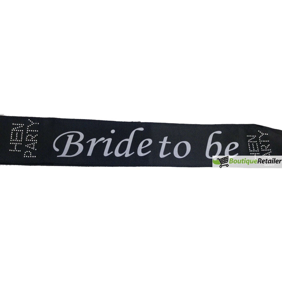 Hens Night Satin Sash Bridal Party Girls Wedding Bride To Be Accessory - Black