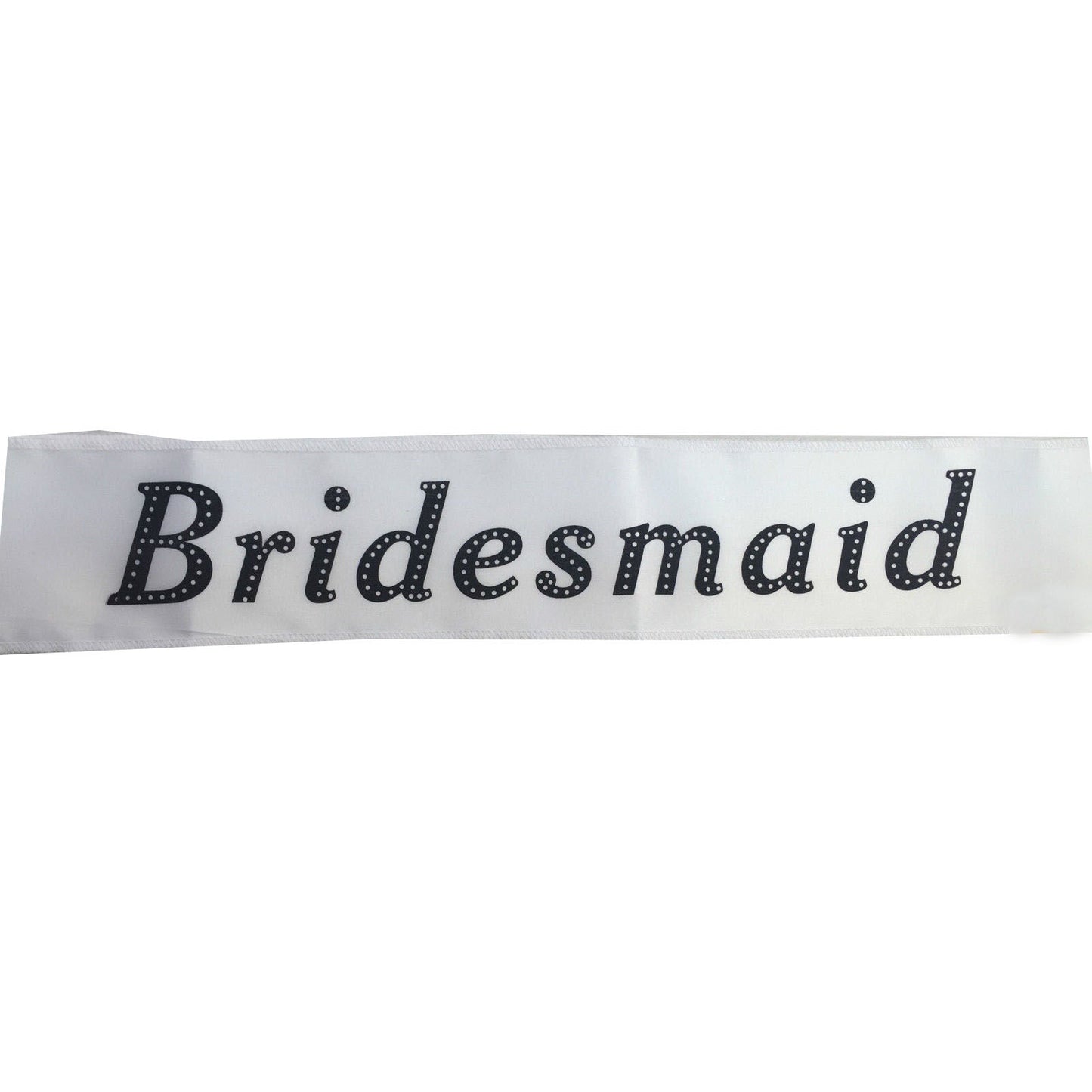 Hens Night Satin Sash Bridal Party Girls Wedding Bridesmaid Accessory - White
