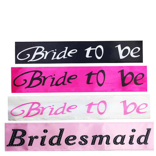 HEN'S NIGHT SASH Party Girls Wedding Bridesmaid Bridal Bride To Be Satin Sashes-0