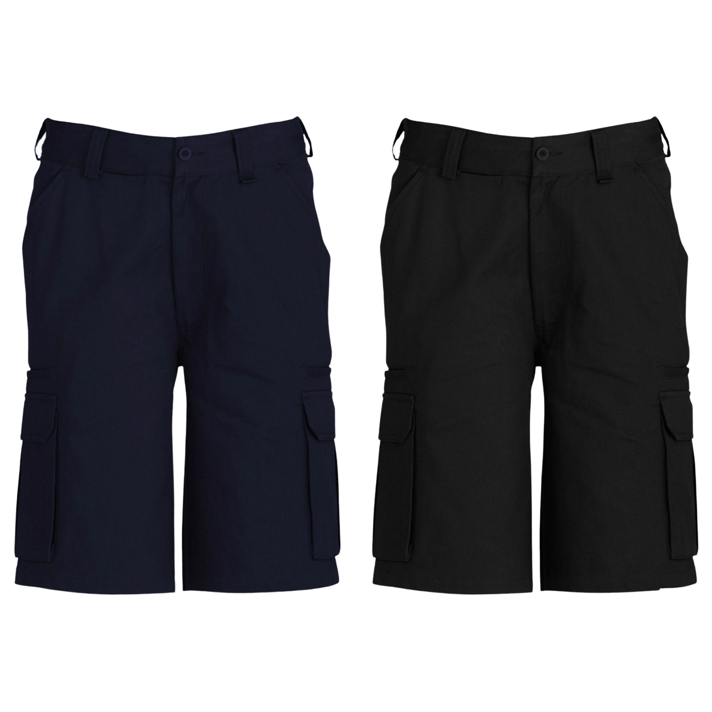 Mens CARGO SHORTS All Sizes 100% COTTON Drill Heavy Work Tradie Military-0