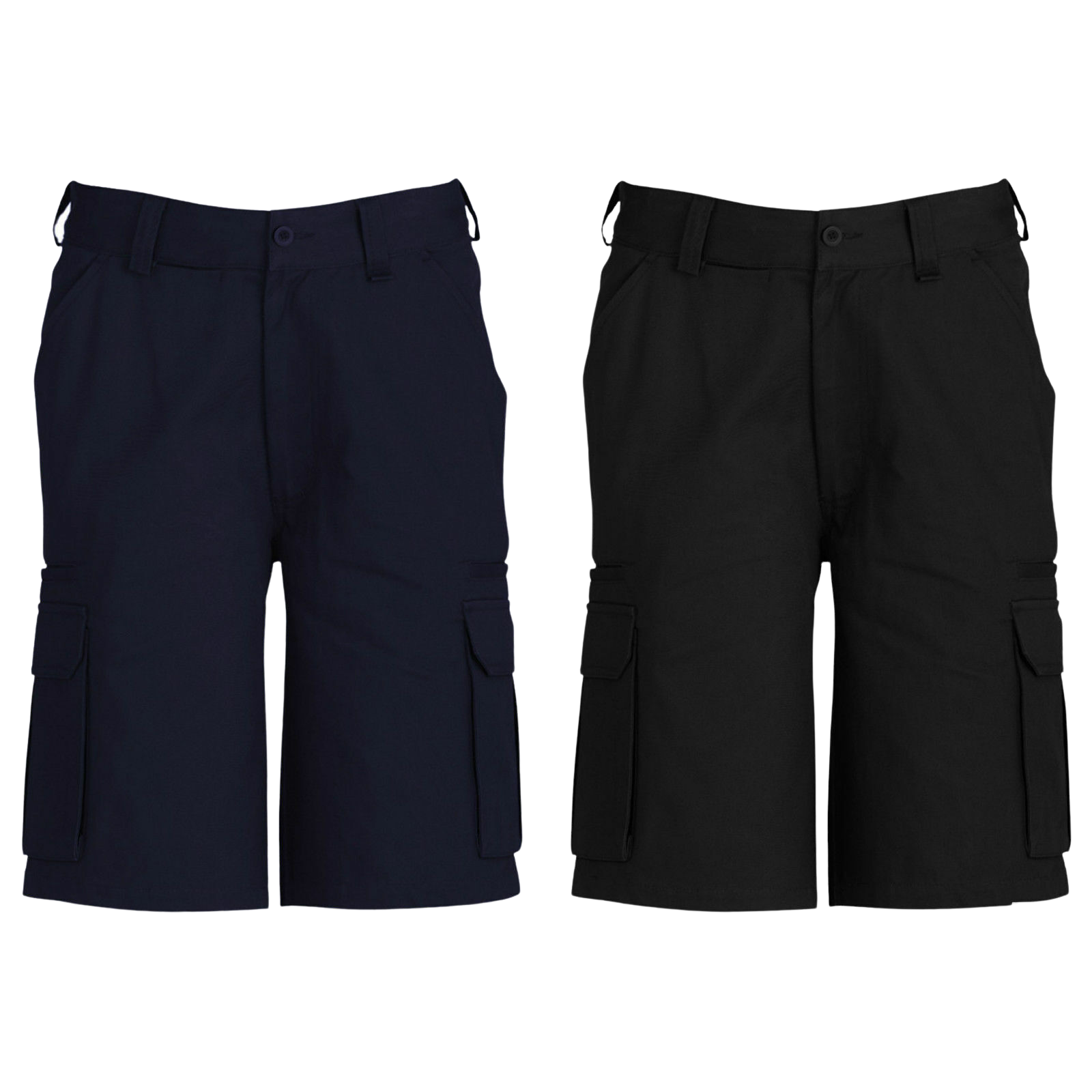 Mens CARGO SHORTS All Sizes 100% COTTON Drill Heavy Work Tradie Military-0