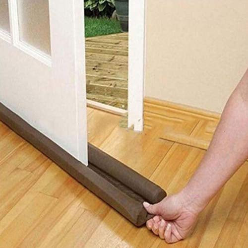 1x Twin DRAFT STOPPER Double Sided Snake Air Wind Door Guard Cover Weather Seal