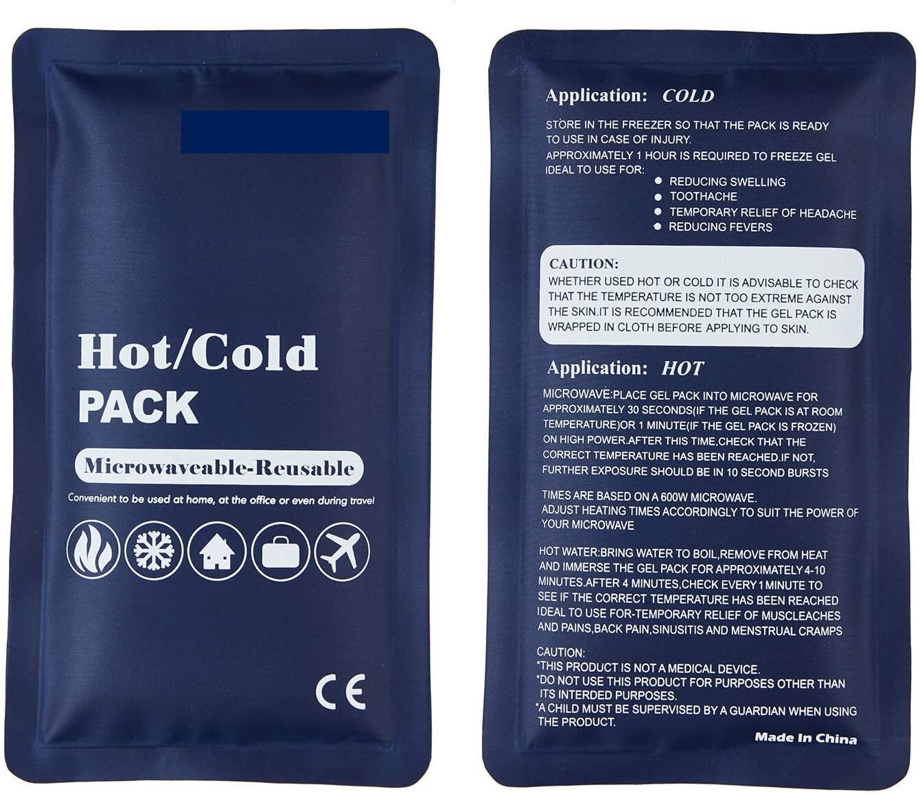 HOT COLD PACK Reusable First Aid Ice Heat Gel Packs Microwaveable Pain Relief-0