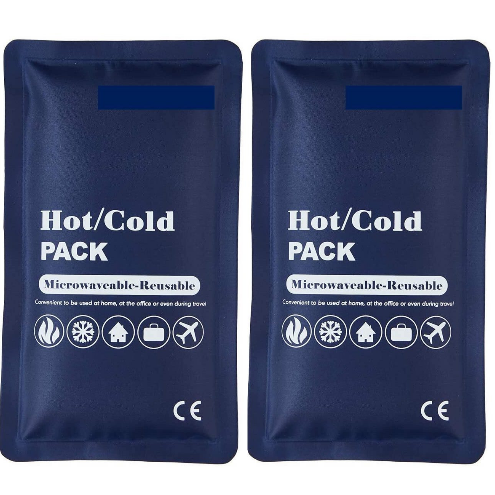 2x HOT COLD PACK First Aid Reusable Ice Heat Gel Packs Microwaveable Relief-0