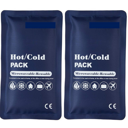 2x HOT COLD PACK First Aid Reusable Ice Heat Gel Packs Microwaveable Relief-0