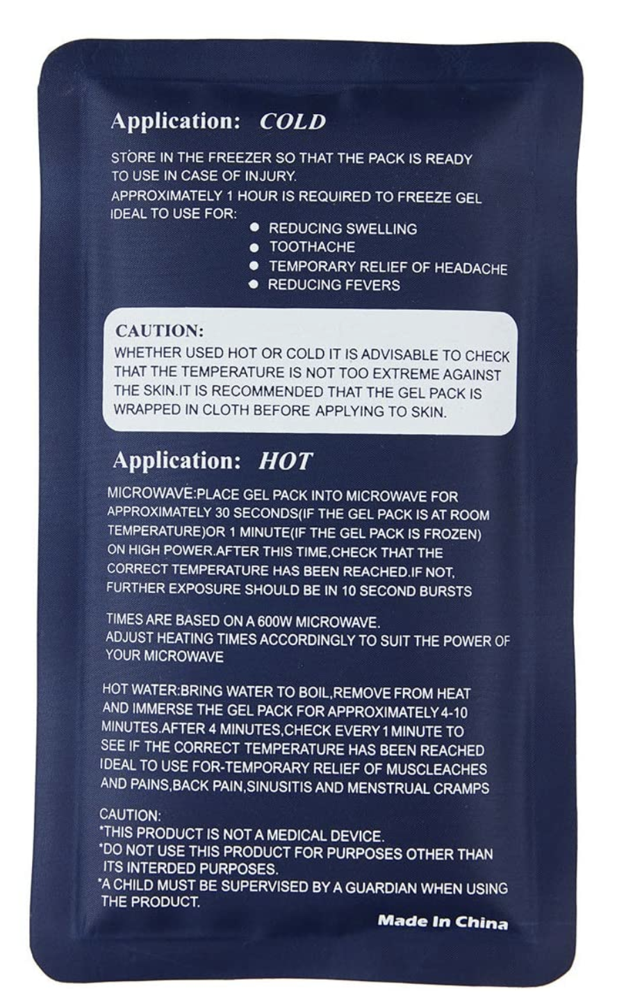 2x HOT COLD PACK First Aid Reusable Ice Heat Gel Packs Microwaveable Relief-2