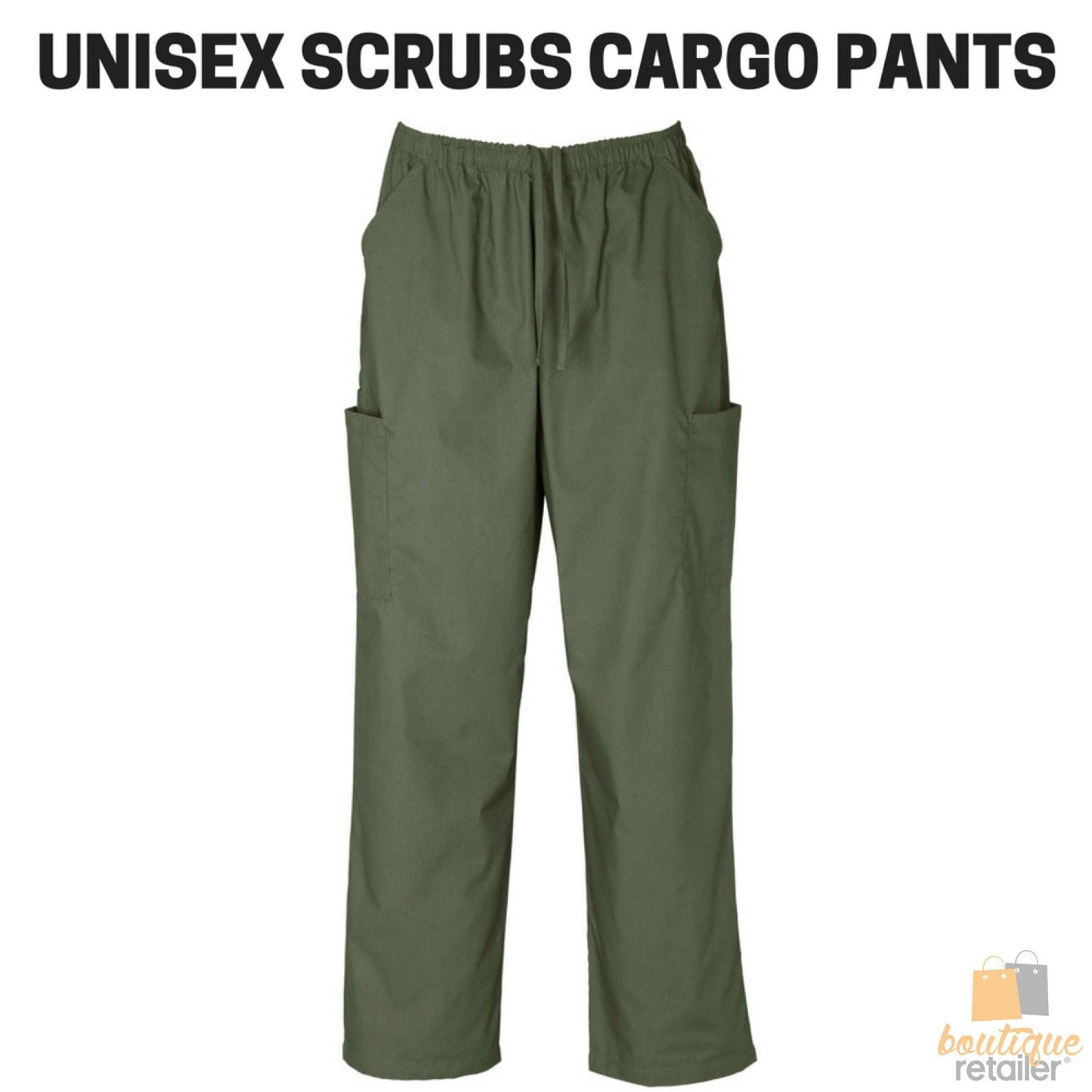 Unisex Classic SCRUBS CARGO PANTS Medical Nursing Vet Uniform Dental H10610-4