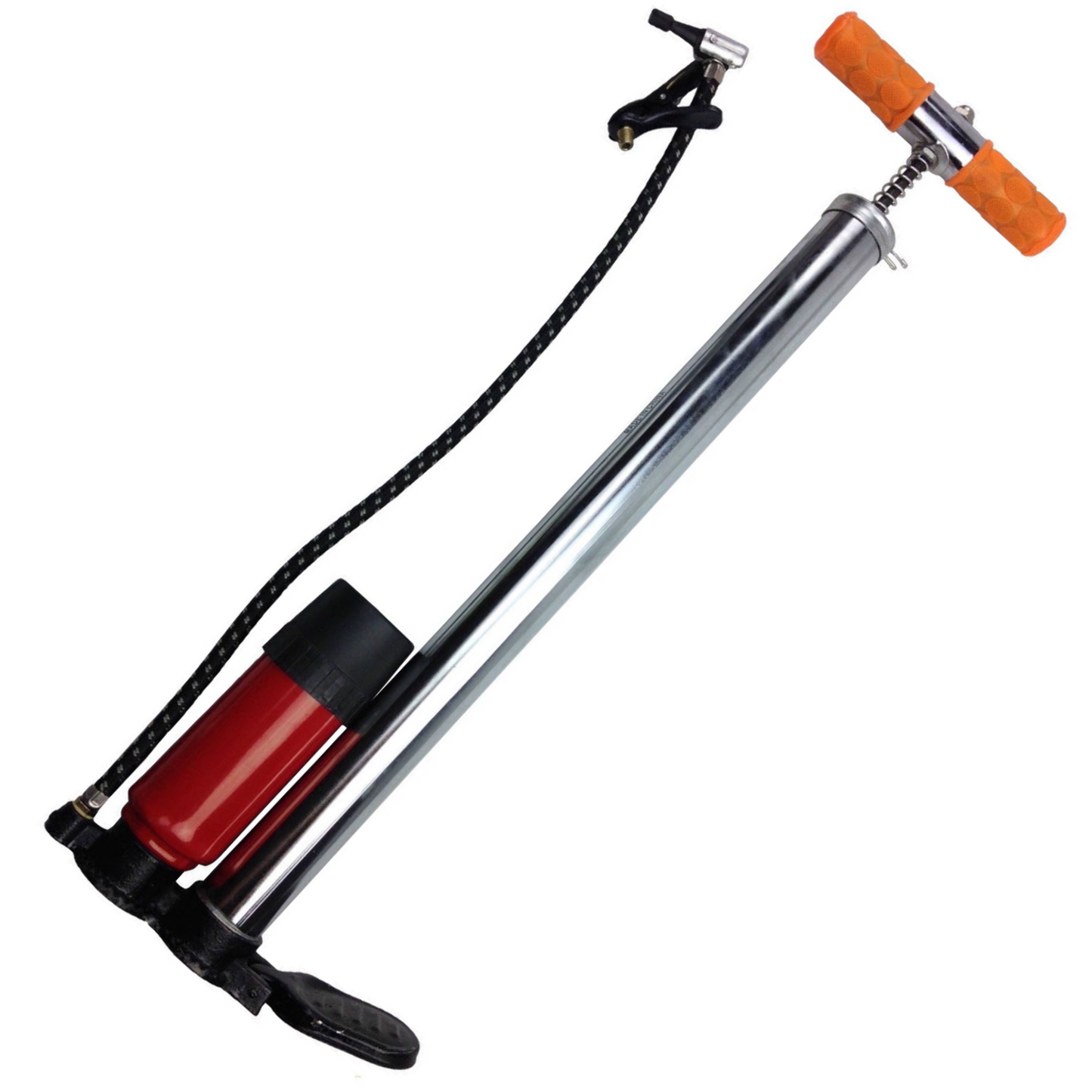 HAND TYRE PUMP With Booster & KPA Gauge Psi Bike Air Inflator Bicycle Tire-1