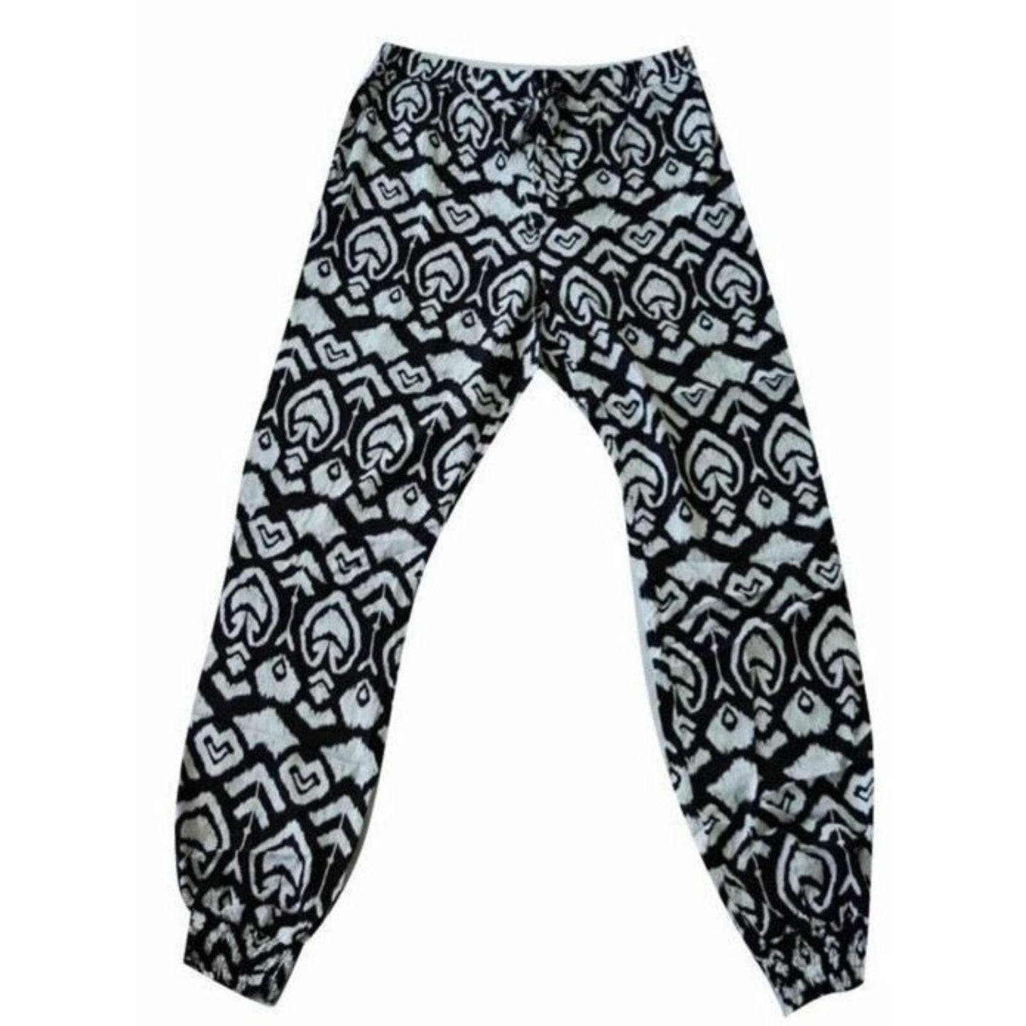 Womens Plus Size Baggy Harem Pants Bohemian Big & Tall Trousers in Black-3
