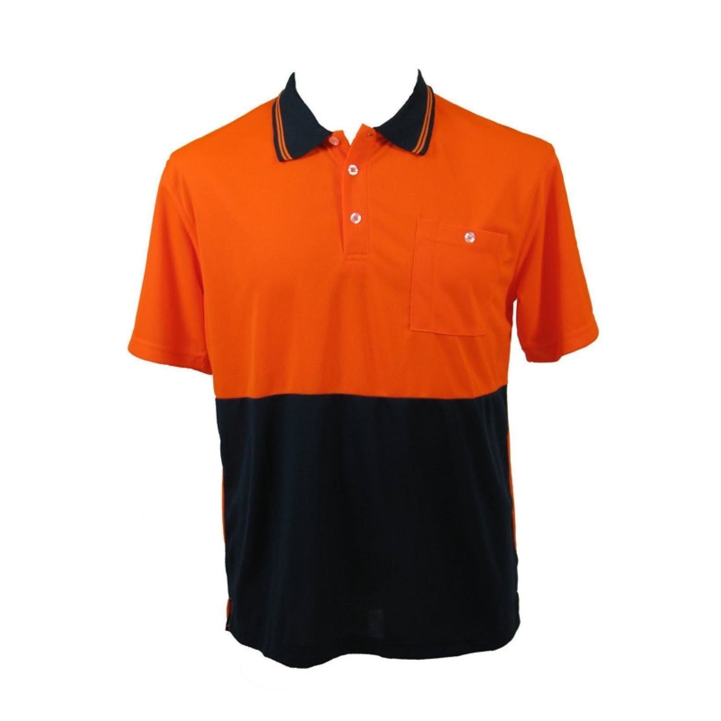 HI VIS Polo Shirt Top Tee Safety Workwear Short Sleeve Breathable Micro Mesh-7