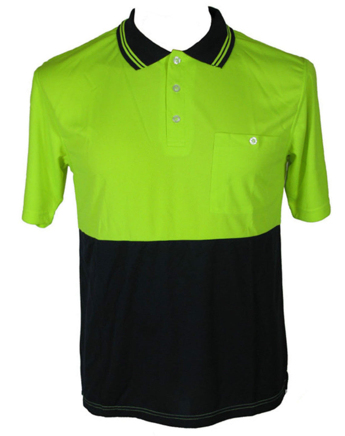 HI VIS Polo Shirt Top Tee Safety Workwear Short Sleeve Breathable Micro Mesh-15