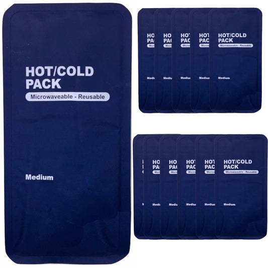 12x HOT COLD PACK First Aid Reusable Ice Heat Gel Packs Microwave Relief BULK-0