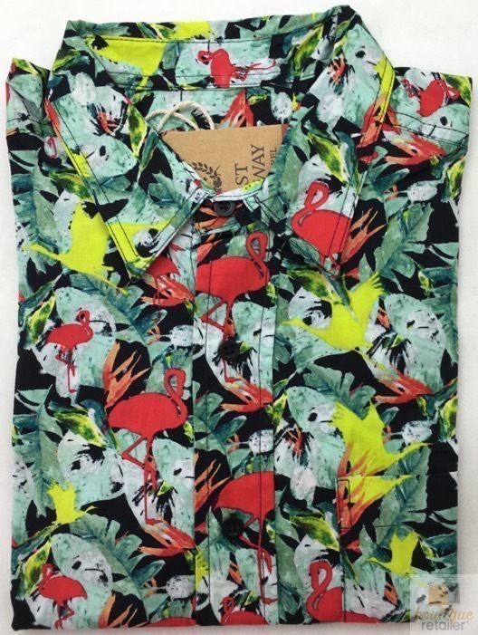 Mens Oahu Hawaiian Party Shirt Button Hippie Tops Short Sleeve Beach Holiday-11