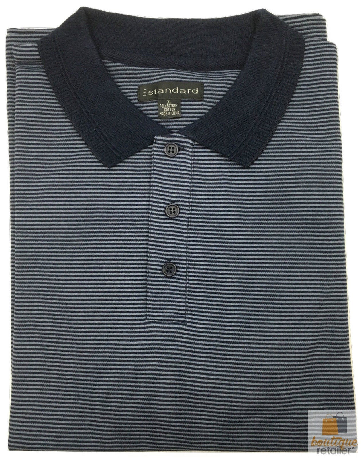 Short Sleeve Polo Shirt Top Short Sleeve Quality Loose Fit Adults Striped HZ92I-9