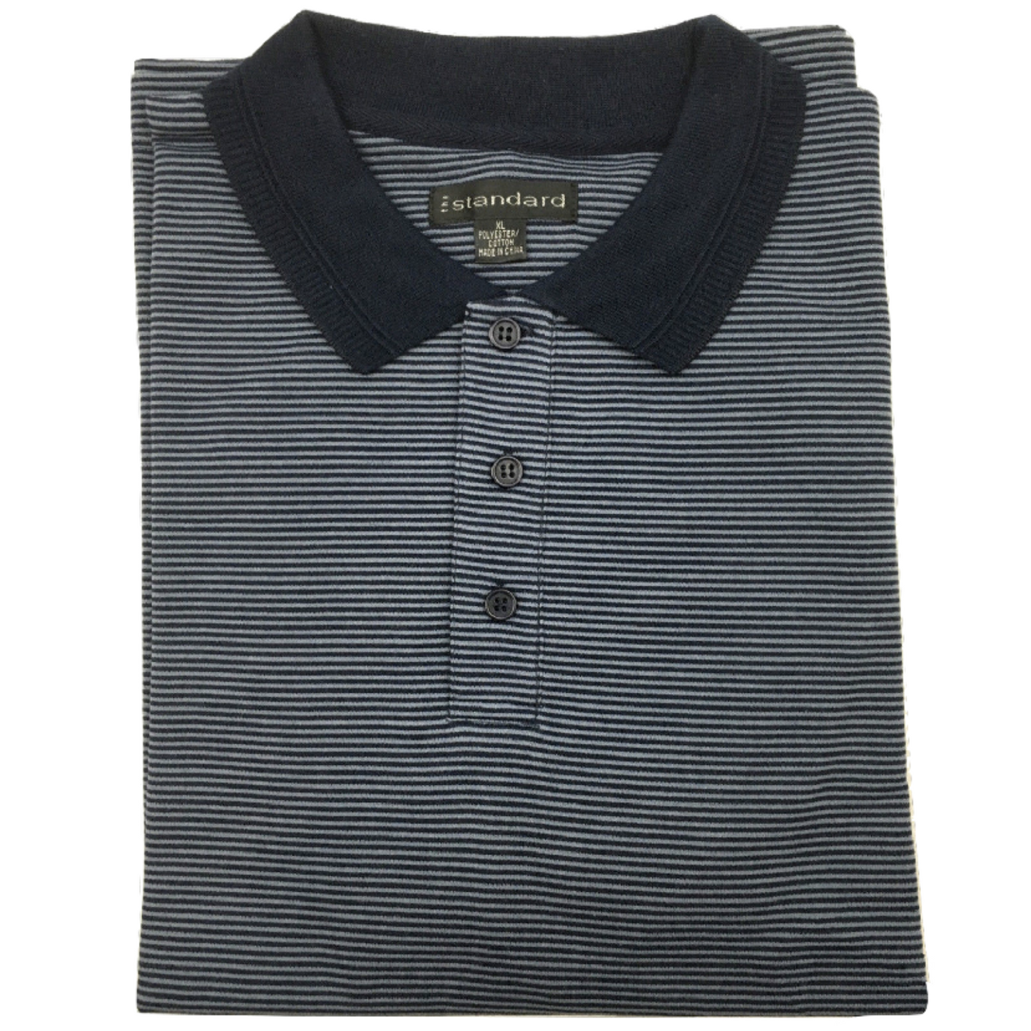 Short Sleeve Polo Shirt Top Short Sleeve Quality Loose Fit Adults Striped HZ92I-11