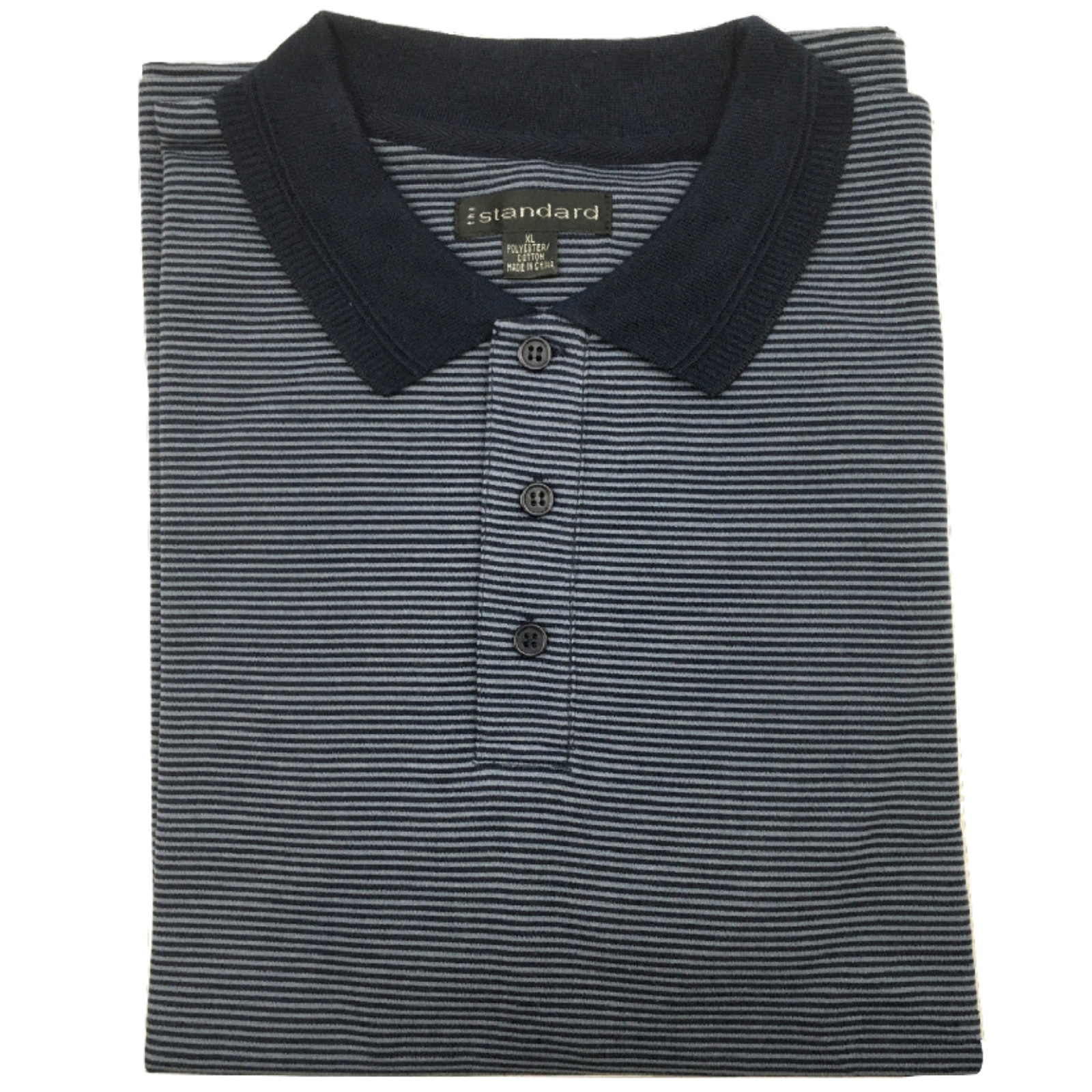 Short Sleeve Polo Shirt Top Short Sleeve Quality Loose Fit Adults Striped HZ92I-11