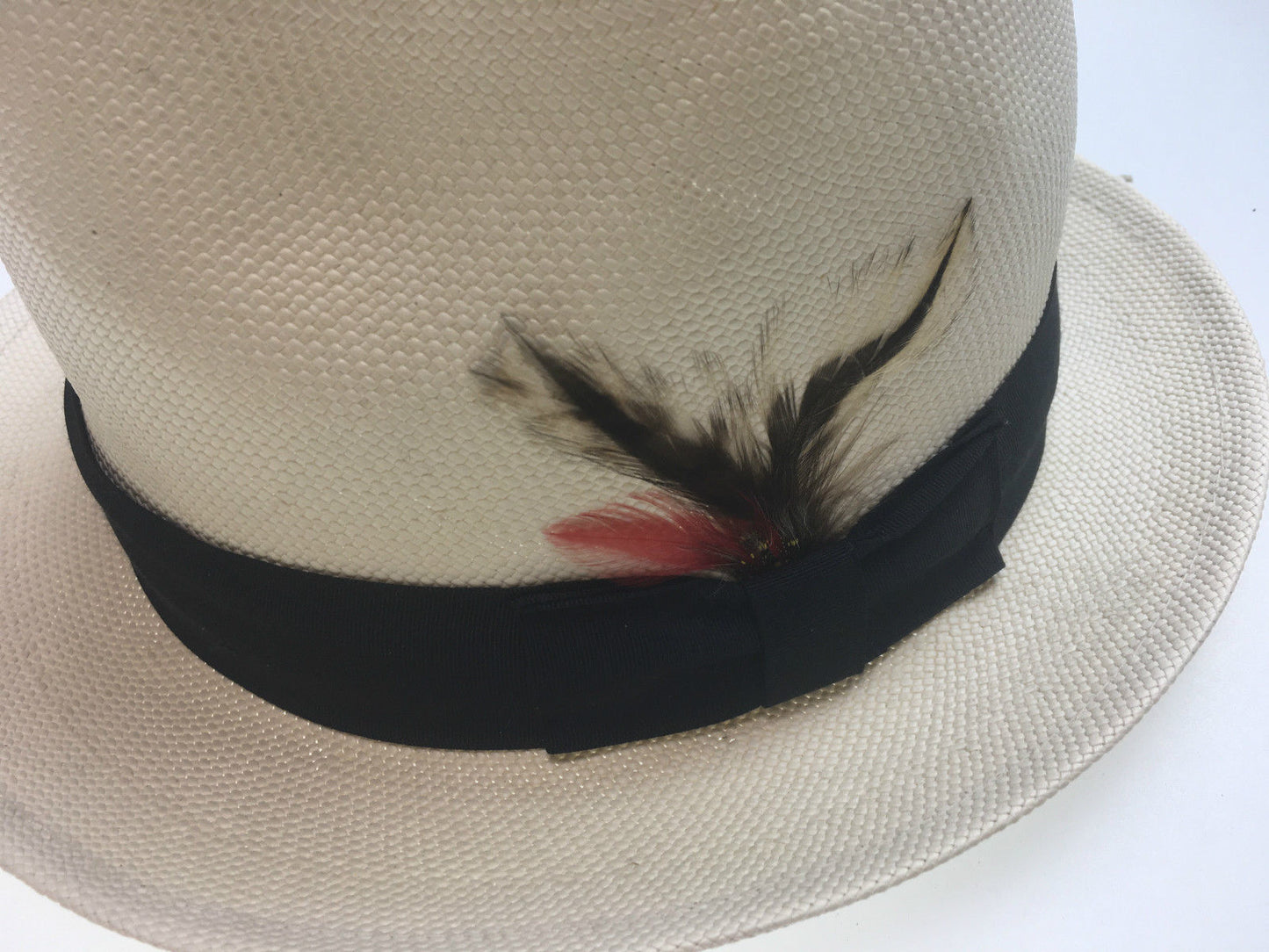 Small Brim Classic Trilby HAT with Feather Fedora Sun UV MADE in USA KS-10-4