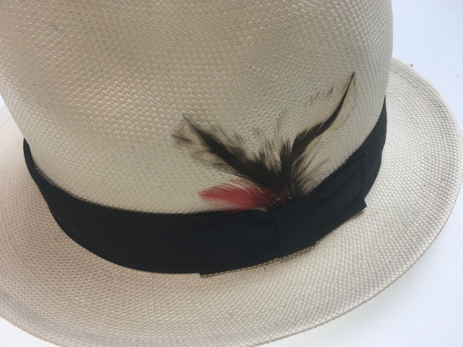 Small Brim Classic Trilby HAT with Feather Fedora Sun UV MADE in USA KS-10-4