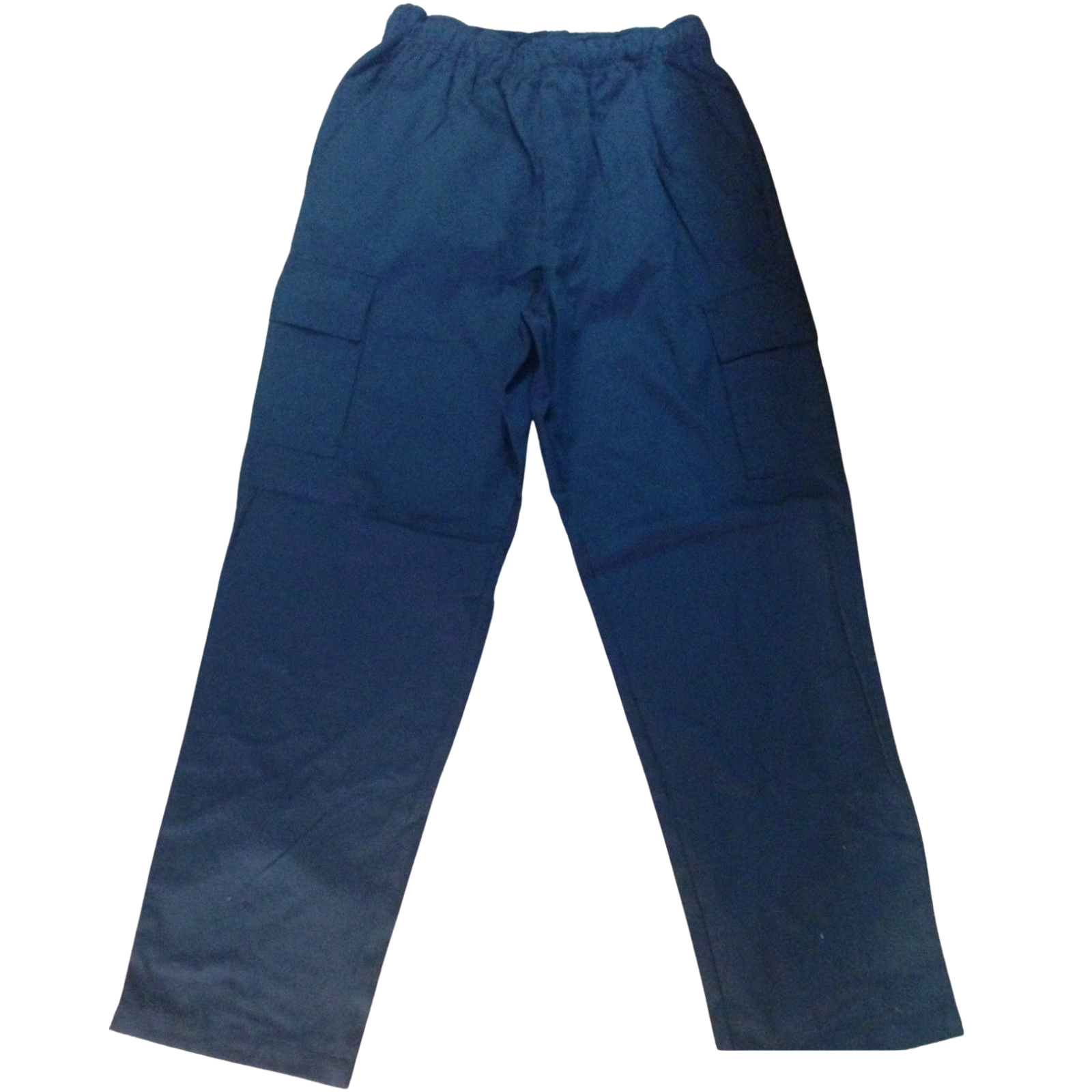Mens CARGO PANTS Trousers Elastic Waist 100% COTTON Army Military PLAIN Casual-12