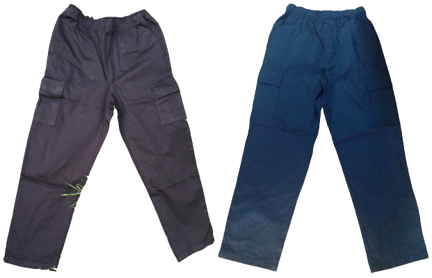 Mens CARGO PANTS Trousers Elastic Waist 100% COTTON Army Military PLAIN Casual-0