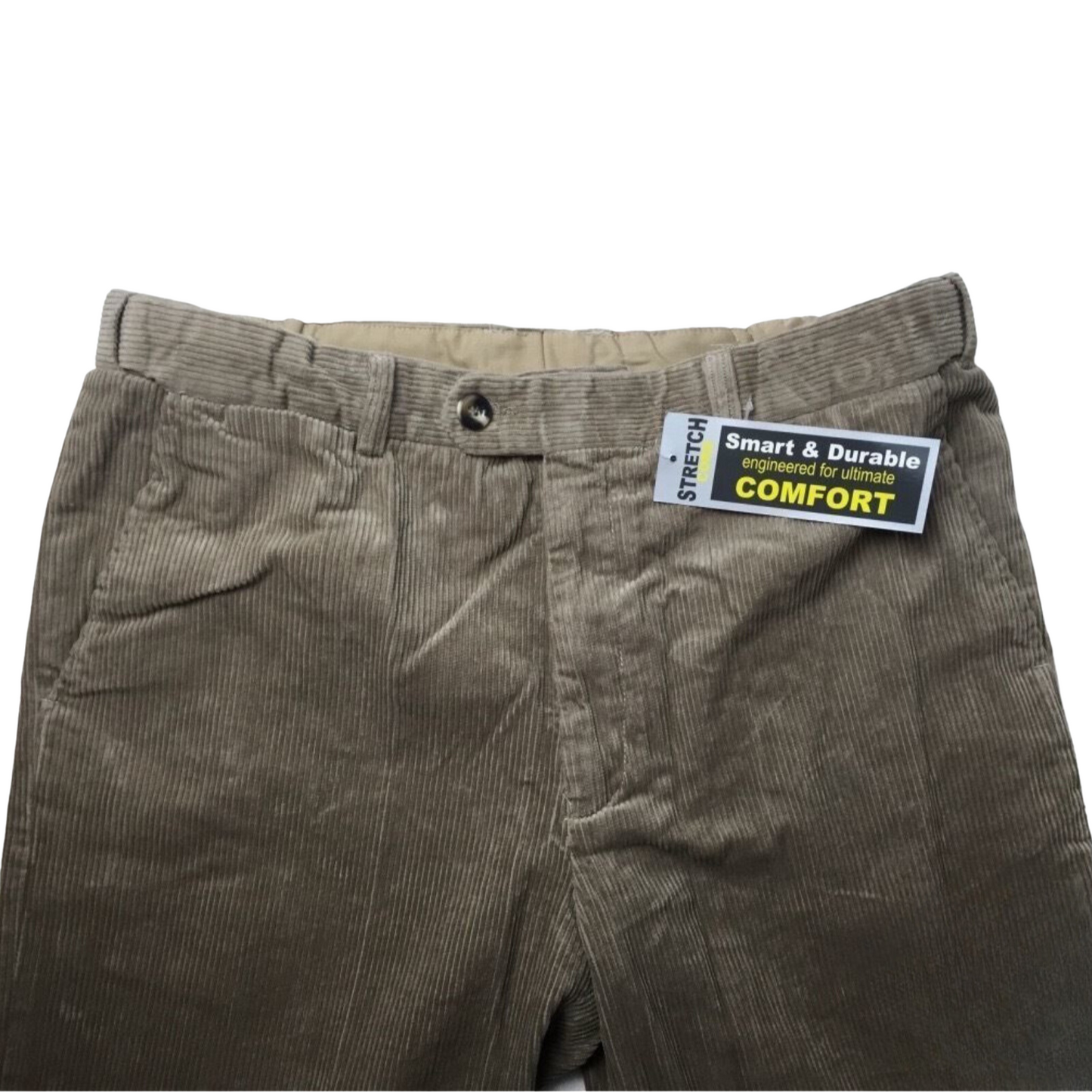 MENS CORDUROY PANTS Trousers Cords Casual STRETCH COTTON Size 32"-44" Adjustable-3