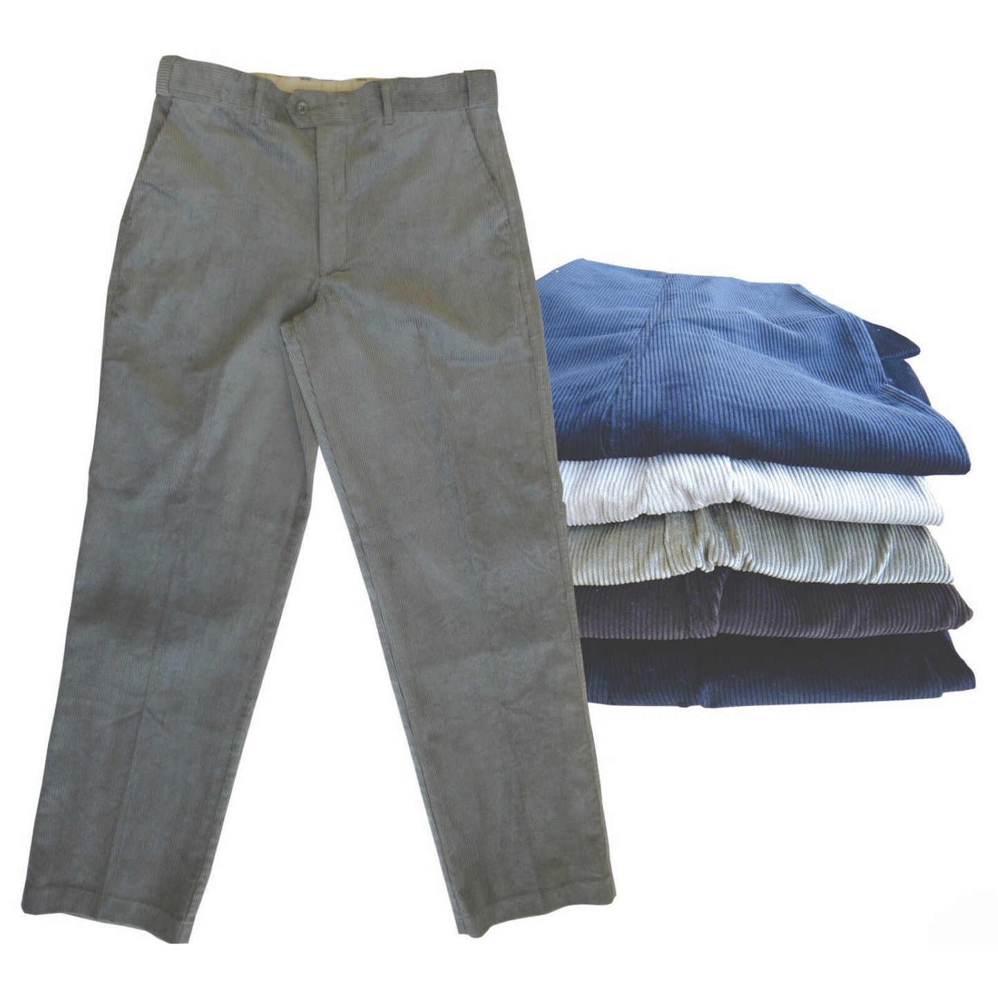 MENS CORDUROY PANTS Trousers Cords Casual STRETCH COTTON Size 32"-44" Adjustable-0