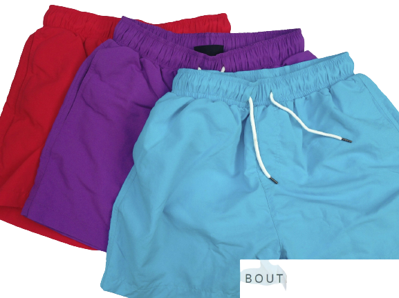 Mens Board Shorts Surf Beach Swim Quick Dry Boardies PLAIN Red Blue Purple S-XL-0