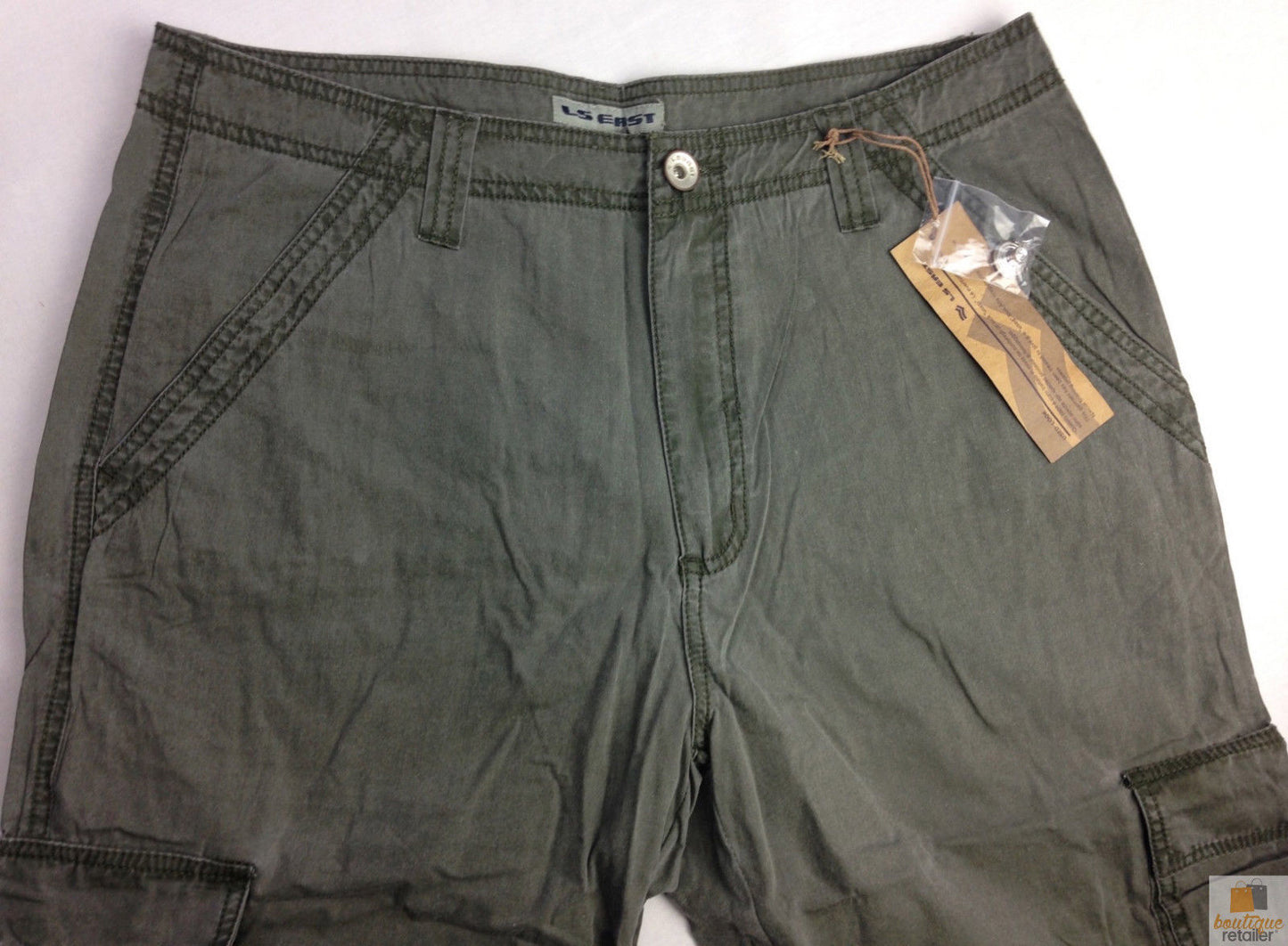 Mens 3/4 CARGO SHORTS Long Pants 100% COTTON Army Military Combat Summer-5