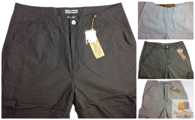 Mens 3/4 CARGO SHORTS Long Pants 100% COTTON Army Military Combat Summer-0