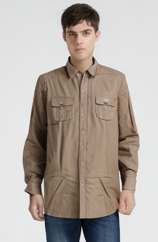 Mens Plain Slim 100% Cotton Long Sleeve Shirt Button Up Stylish Business Casual-10