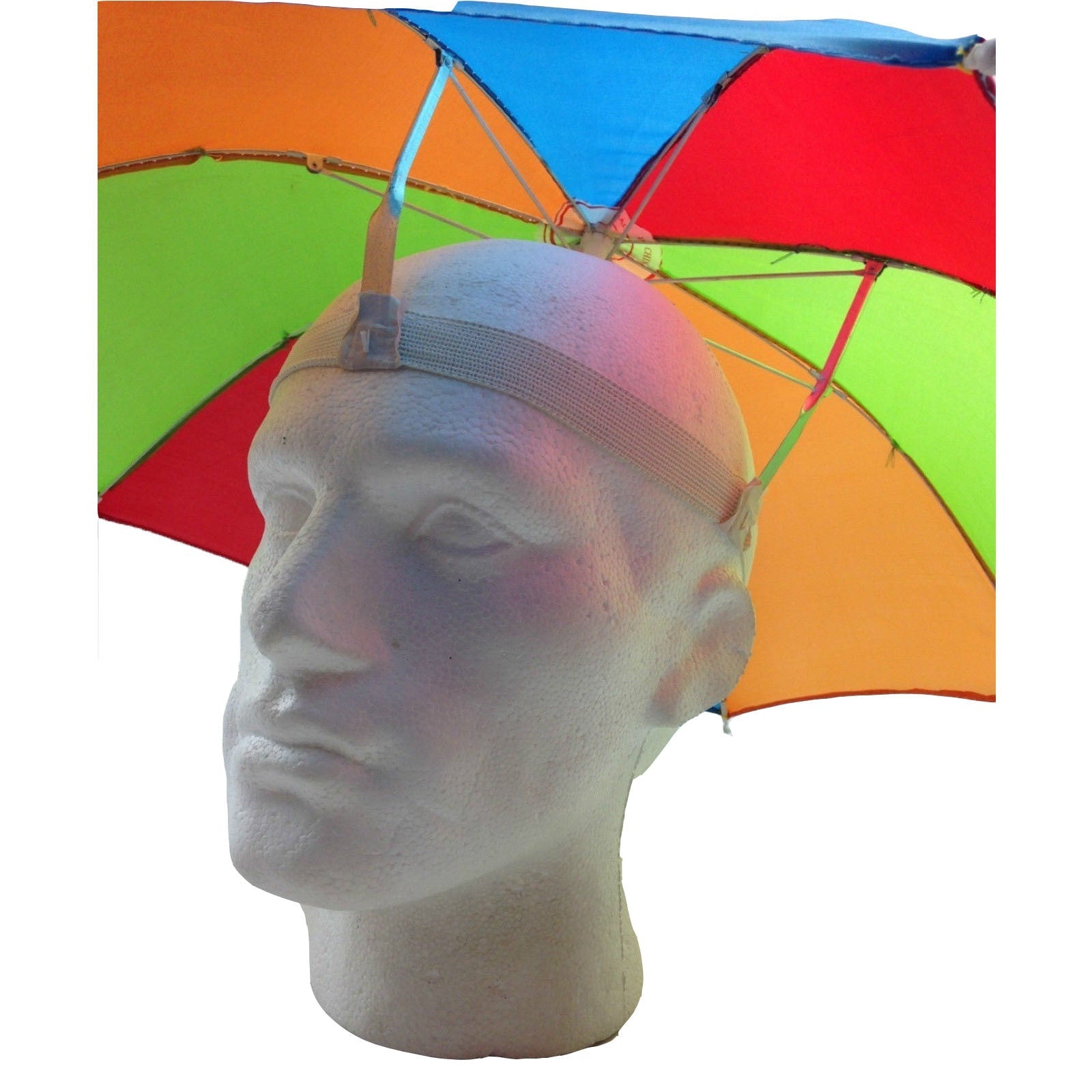 5x RAINBOW UMBRELLA HAT Rain Beach Sun Rain Cap Costume Camping Fishing BULK-2